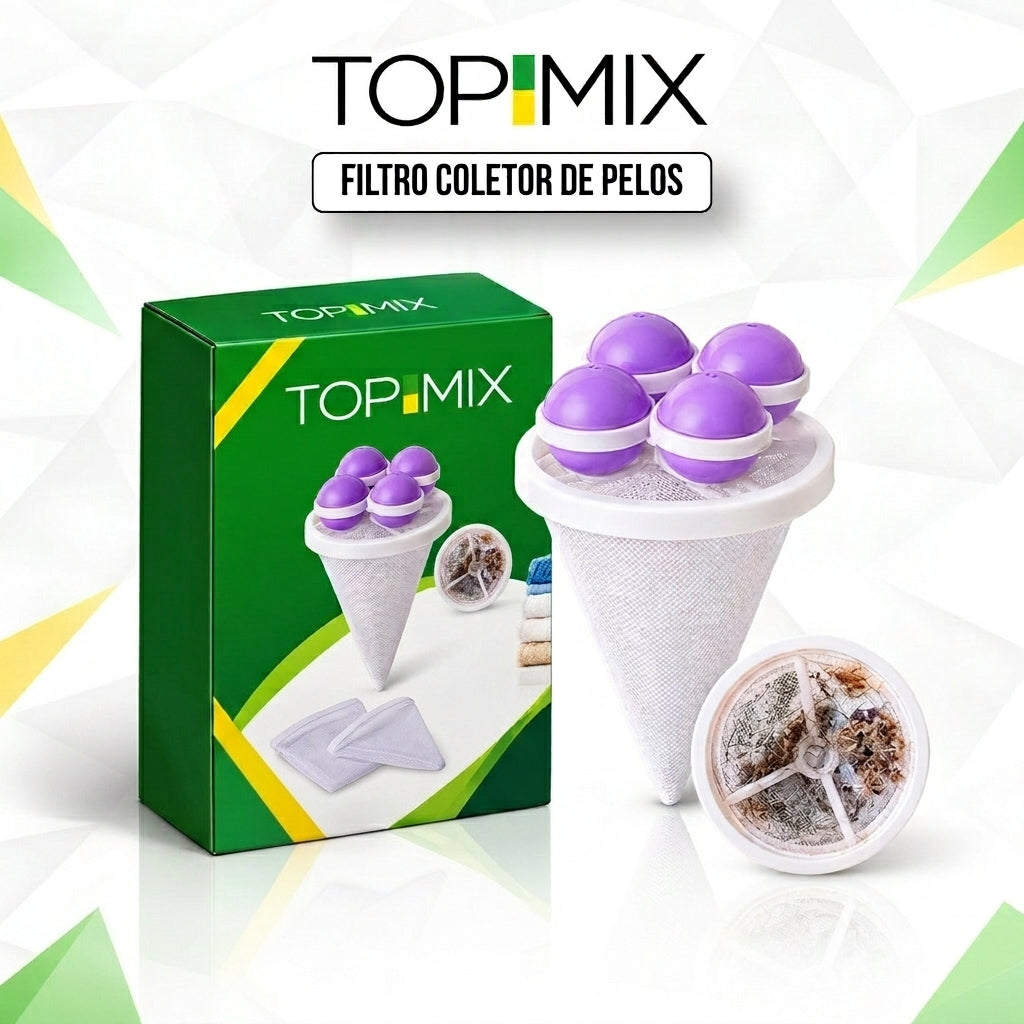 Filtro Coletor de Pelos e Fiapos para Máquina de Lavar Roupa – Reutilizável