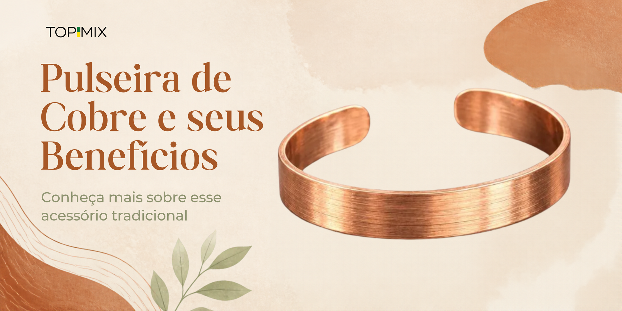 Pulseira de Cobre Puro