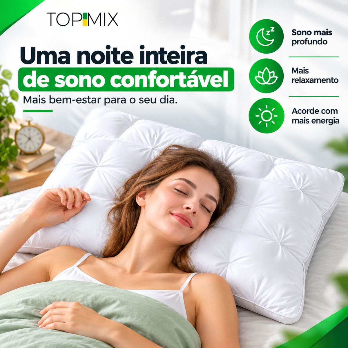 Travesseiro Premium Confort Flex de Luxo Top Mix Brasil