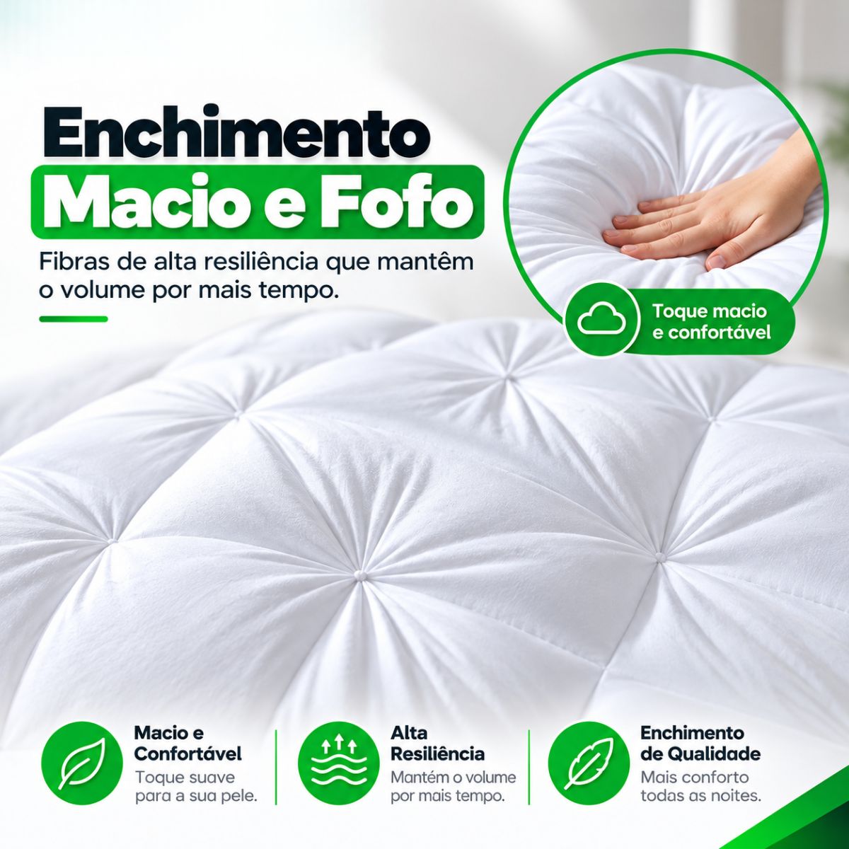 Travesseiro Premium Confort Flex de Luxo Top Mix Brasil