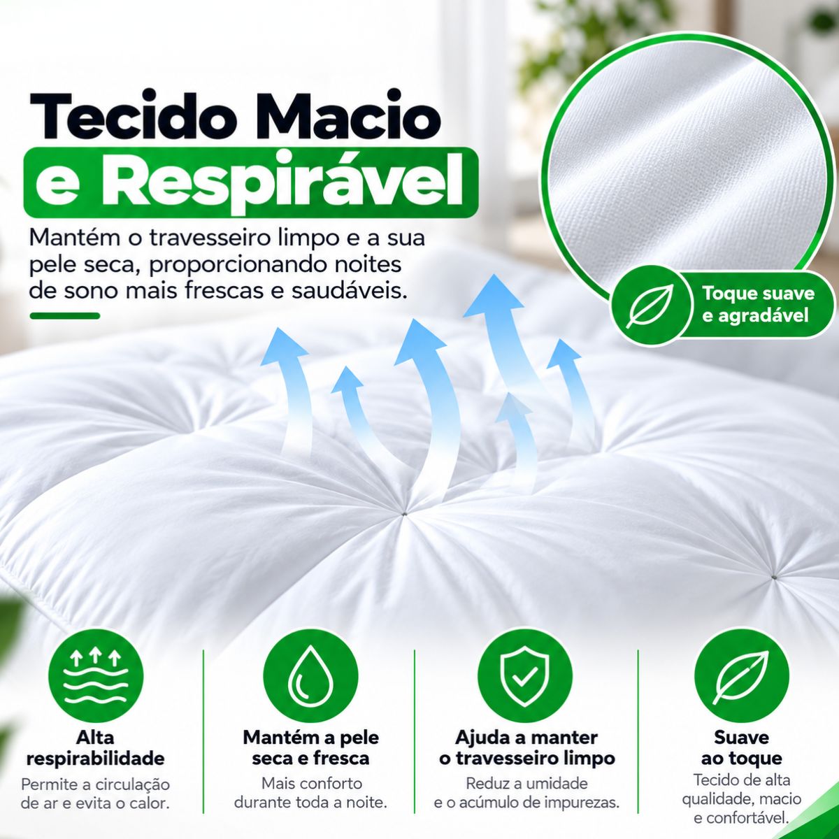 Travesseiro Premium Confort Flex de Luxo Top Mix Brasil
