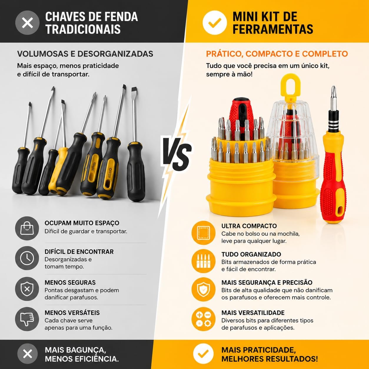 Jogo Chave de Precisão 31 em 1 Ferramenta Fenda Philips