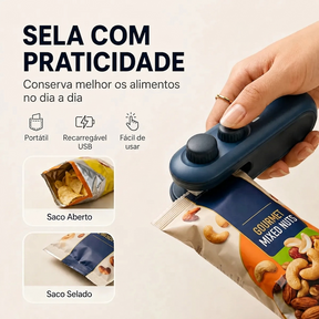 Compre 1 Leve 2 Mini Selador Portátil Recarregável