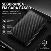 Carteira Antifurto Fibra De Carbono Top Mix Brasil
