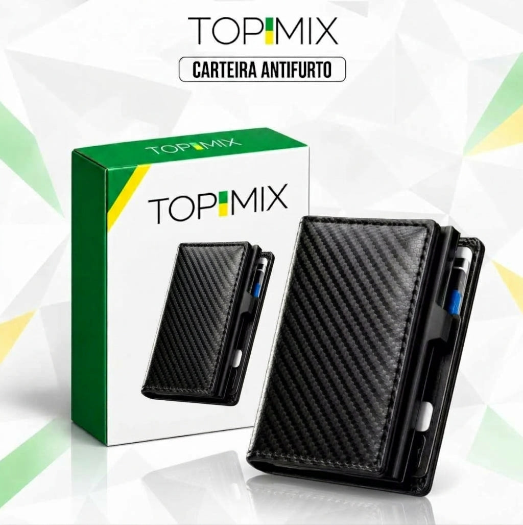 Carteira Antifurto Fibra De Carbono Top Mix Brasil