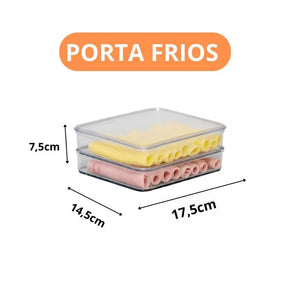 Porta Frios com tampa de acrílico hermético empilháveis Top Mix