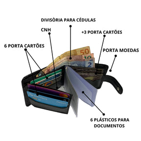 Carteira Masculina Couro 100% Legitimo Premium
