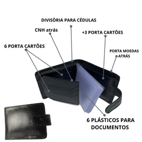 Carteira Masculina Couro 100% Legitimo Premium