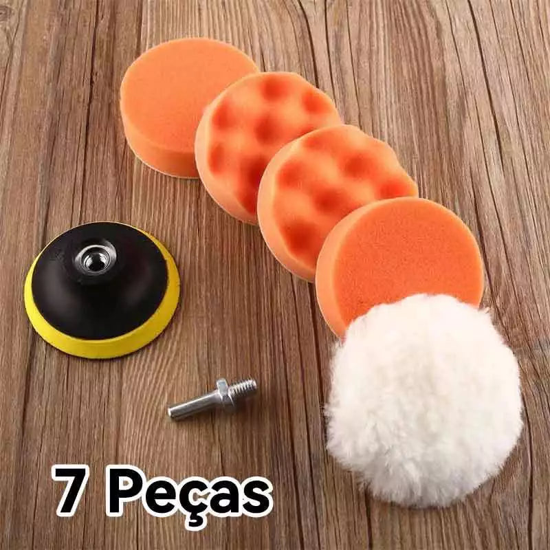 Kit 7 Pecass para Polimento Profissional Automotivo