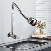 Torneira de água fria simples de parede em aço inoxidável