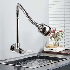 Torneira de água fria simples de parede em aço inoxidável