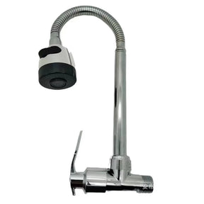 Torneira de água fria simples de parede em aço inoxidável