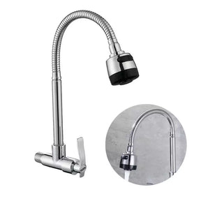 Torneira de água fria simples de parede em aço inoxidável