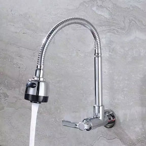 Torneira de água fria simples de parede em aço inoxidável