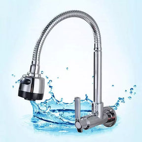 Torneira de água fria simples de parede em aço inoxidável