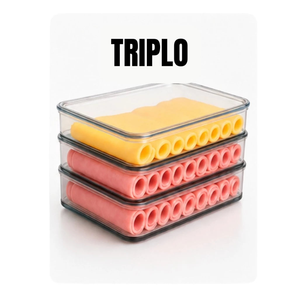 Porta Frios com tampa de acrílico hermético empilháveis Top Mix