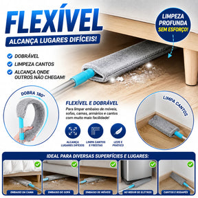 Espanador De Pó Limpa Poeira Flexível Retrátil