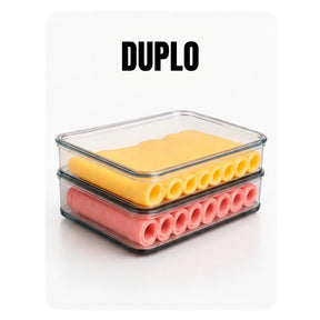 Porta Frios com tampa de acrílico hermético empilháveis Top Mix