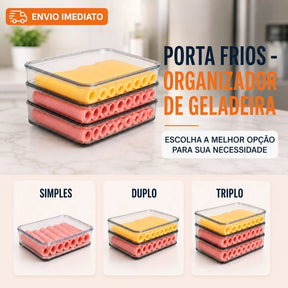 Porta Frios com tampa de acrílico hermético empilháveis Top Mix