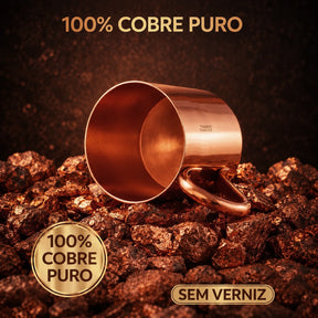 Caneca Cobre Puro 350mL para Cura e boas Energias