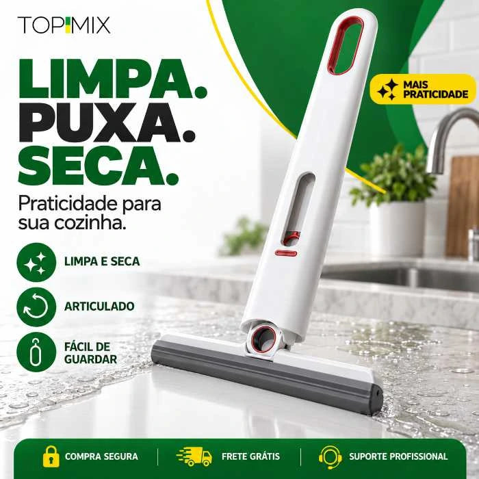 Rodinho de Cozinha Mágico Limpa e Seca Retrátil e Pendurável