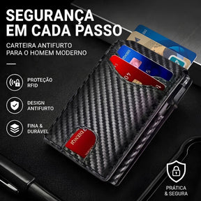 Carteira Antifurto Compacta Moderna e Slim Top Mix Brasil
