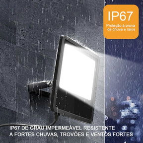 Refletor LED 500W Holofote á prova d' Água - Kit 1 a 4 Unidades Top Mix