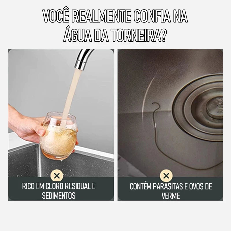 Filtro Purificador de Água 6 em 1 com Carvão Ativado