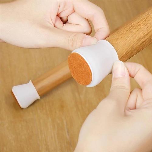 Kit com 16 Protetores de Piso em Silicone Cadeiras