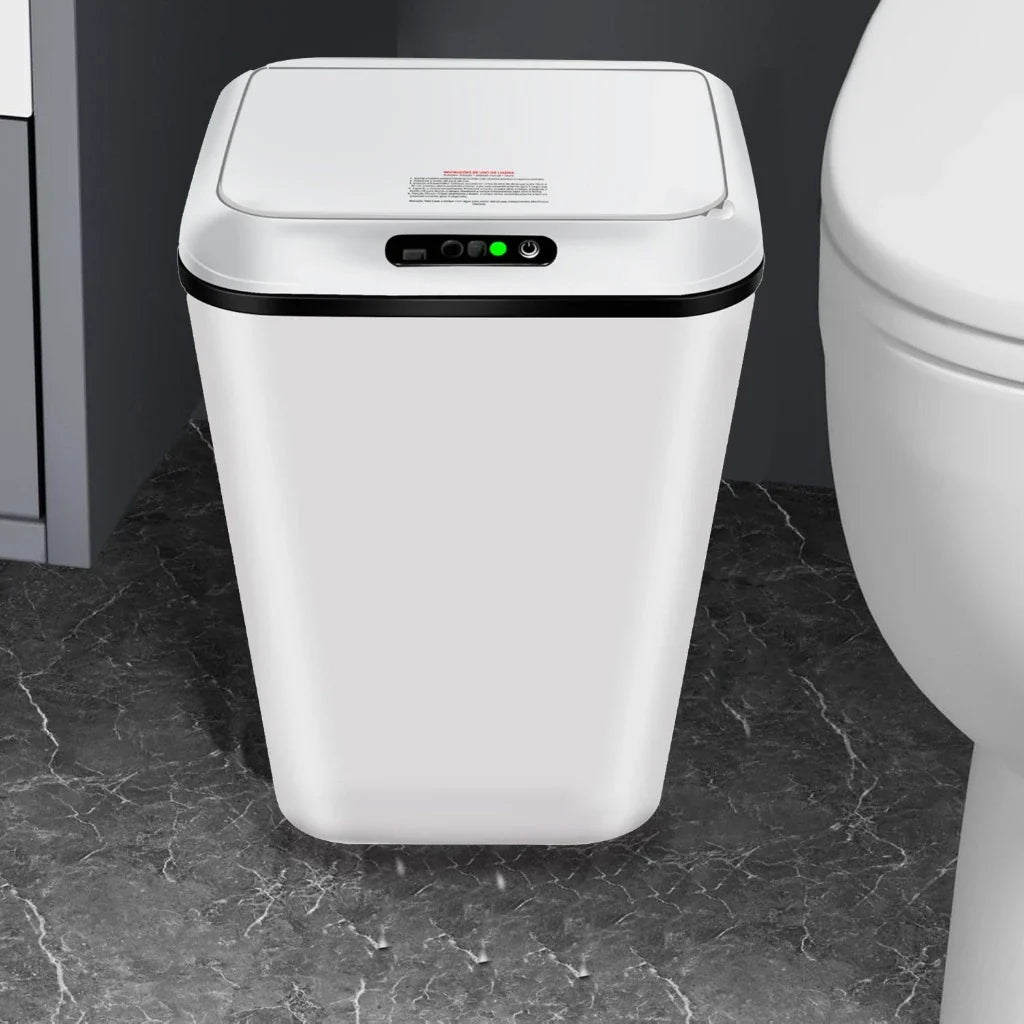 Lixeira Inteligente 16L com Sensor Automático Ideal para Banheiro, Cozinha e Escritório, Recarregável Via USB