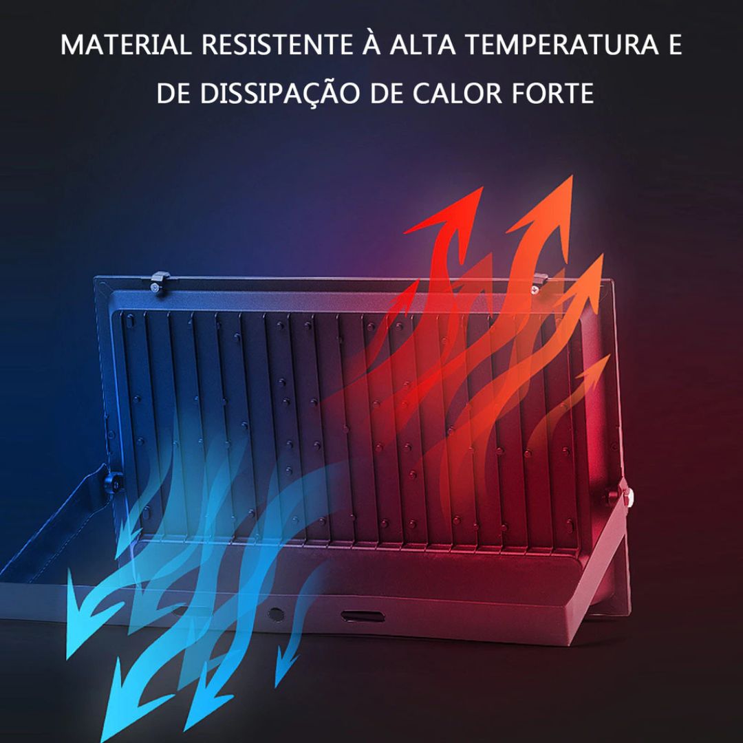 Refletor LED 500W Holofote á prova d' Água - Kit 1 a 4 Unidades Top Mix