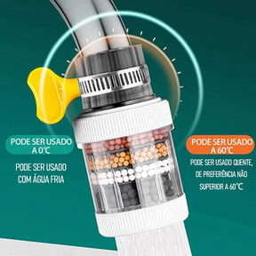 Filtro Purificador de Água 6 em 1 com Carvão Ativado