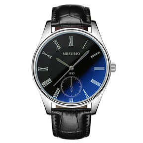 Relógio Masculino Classic Blue Acabamento Premium em Couro Genuíno