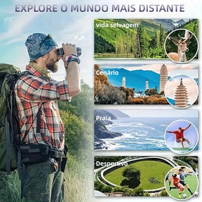 Monóculo Telescópio 40x60 HD + Tripé e Suporte para Celular