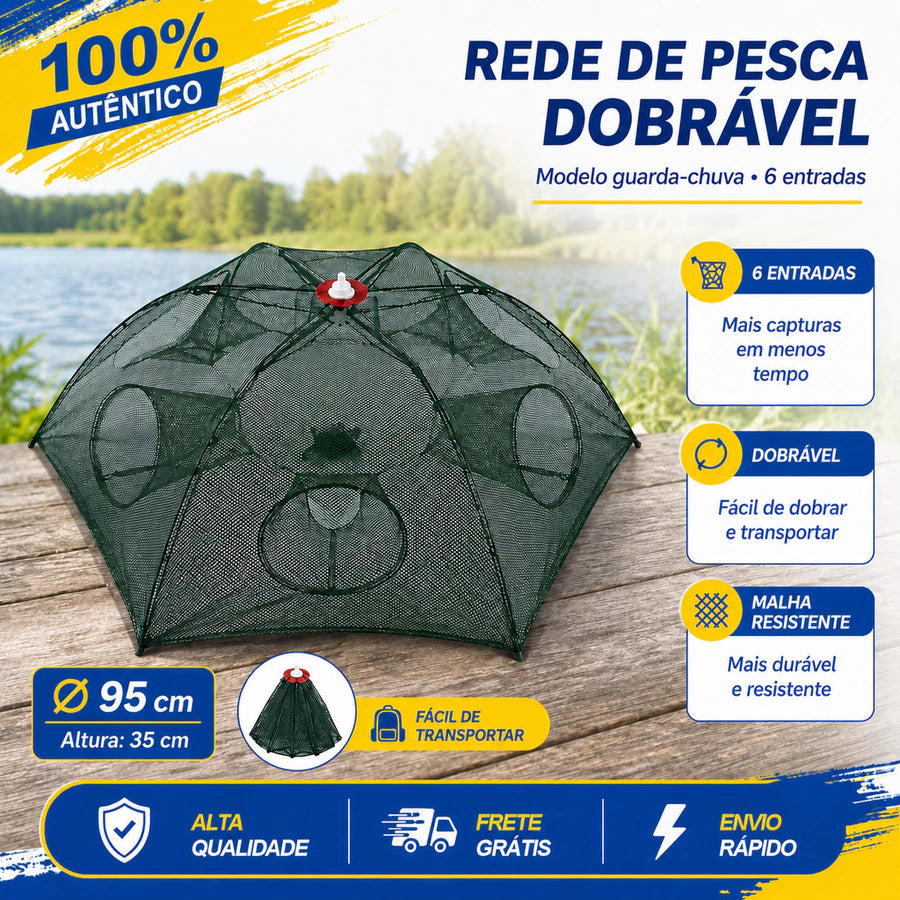 Armadilha com 8 Bocas para Isca Viva (Lambari/Peixes Pequenos)