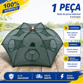 Armadilha com 8 Bocas para Isca Viva (Lambari/Peixes Pequenos)
