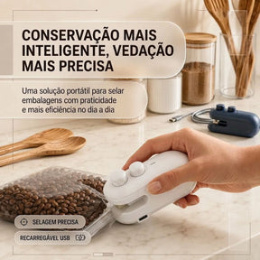 Compre 1 Leve 2 Mini Selador Portátil Recarregável