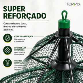 Armadilha Covo Retrátil com Zíper para Pesca Profissional